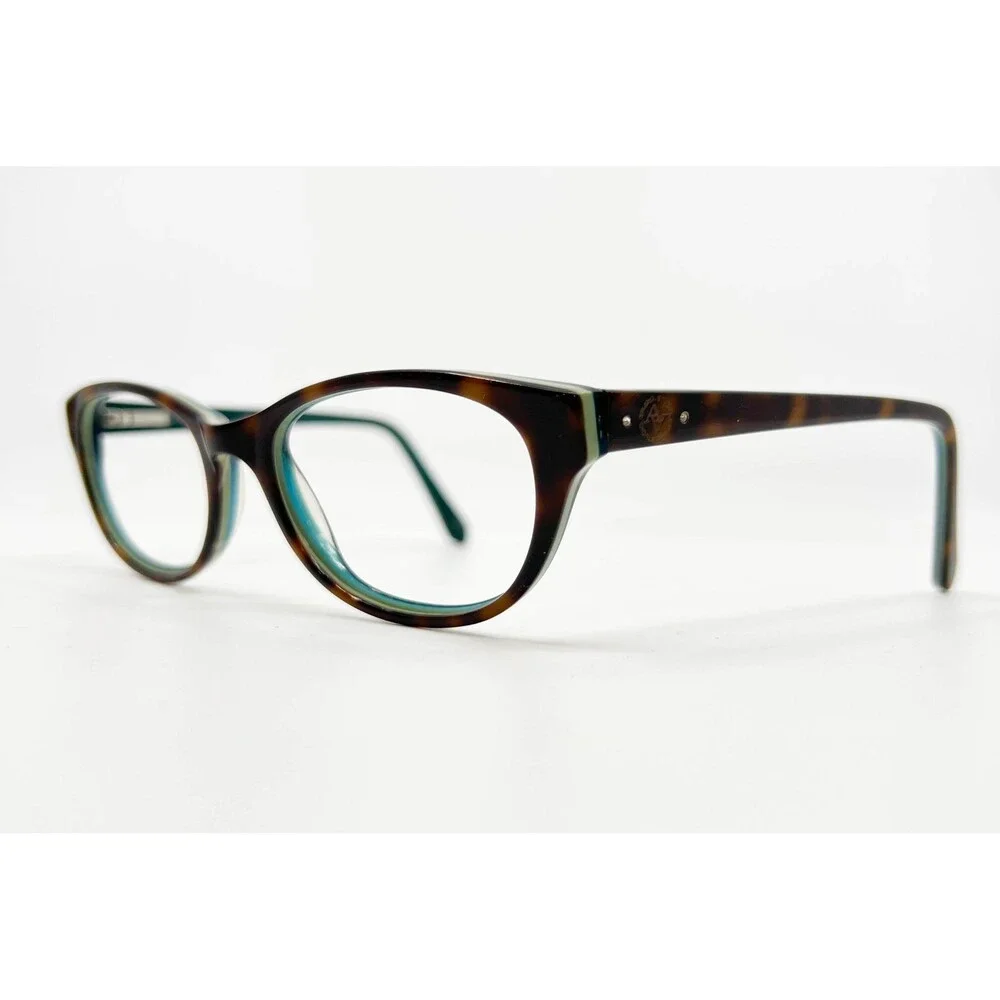 AV Studio Eyeglass Frames Womens Tortoise Green Cat Eye AV52S 50-17-135